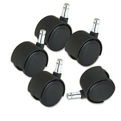 Master Caster® Deluxe Casters, Nylon, B and K Stems, 110 lbs/Caster, 5/Set