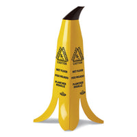 Impact® Banana Wet Floor Cones, 11 x 11.15 x 23.25, Yellow/Brown/Black Safety Cones-Sign Cone - Office Ready