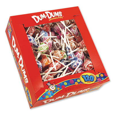 Spangler® Dum-Dum-Pops, Assorted Flavors, Individually Wrapped, 120/Box Candy - Office Ready