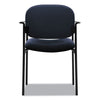 HON® VL616 Stacking Guest Chair with Arms, Fabric Upholstery, 23.25" x 21" x 32.75", Navy Seat, Navy Back, Black Base Guest & Reception Chairs - Office Ready