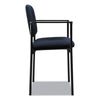 HON® VL616 Stacking Guest Chair with Arms, Fabric Upholstery, 23.25" x 21" x 32.75", Navy Seat, Navy Back, Black Base Guest & Reception Chairs - Office Ready