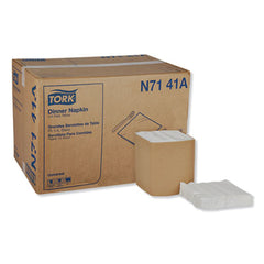 Tork® Universal One-Ply Dinner Napkins, 1-Ply, 17" x 17", 1/4 Fold, White, 4008/Carton