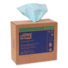 Tork® Low-Lint Cleaning Cloth, 1-Ply, 9 x 16.5, Unscented, Turquoise, 100/Box, 8 Boxes/Carton Disposable Dry Wipes - Office Ready