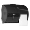 Tork® Twin Bath Tissue Roll Dispenser for OptiCore®, 11.06 x 7.18 x 8.81, Black Mini-Jumbo Roll, Twin Toilet Paper Dispensers - Office Ready