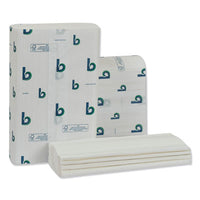Boardwalk® Structured Folded Towels, 1-Ply, 9 x 9.5, White, 250/Pack, 16 Packs/Carton Towels & Wipes-Multifold Paper Towel - Office Ready