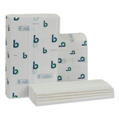 Boardwalk® Structured Folded Towels, 1-Ply, 9 x 9.5, White, 250/Pack, 16 Packs/Carton