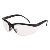 MCR™ Safety Klondike® Safety Glasses, Matte Black Frame, Clear Lens, 12/Box Safety Glasses-Wraparound - Office Ready