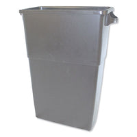 Impact® Thin Bin Containers, 23 gal, Polyethylene, Gray Deskside All-Purpose Wastebaskets - Office Ready