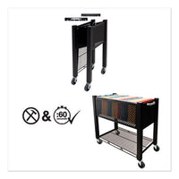 Vertiflex® InstaCart® File Cart, 14.25w x 28.5d x 27.75h, Black Carts & Stands-Filing Cart - Office Ready