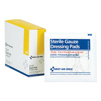 First Aid Only™ Gauze Dressing Pads, Sterile, 3 x 3, 10 Dual-Pads/Box Gauze-Sterile Pad - Office Ready