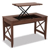 Alera® Sit-to-Stand Table Desk, 47.25" x 23.63" x 29.5" to 43.75", Modern Walnut Desks-Desk Tables - Office Ready