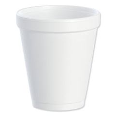 Dart® Foam Drink Cups, 8 oz, White, 25/Bag, 40 Bags/Carton