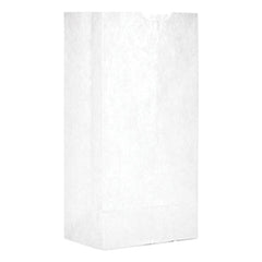 General Grocery Paper Bags, 30 lbs Capacity, #4, 5"w x 3.33"d x 9.75"h, White, 500 Bags