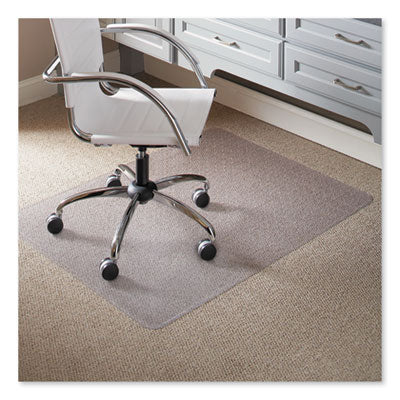 ES Robbins® EverLife® Light Use Chair Mat for Flat Pile Carpet, 46 x 60, Clear Mats-Chair Mat - Office Ready