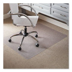 ES Robbins® EverLife® Light Use Chair Mat for Flat Pile Carpet, 46 x 60, Clear