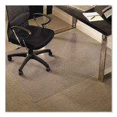 ES Robbins® EverLife® All Day Support Chair Mat For Medium Pile Carpet, Rectangular, 46 x 60, Clear
