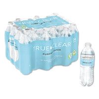 True Clear® Purified Bottled Water, 16.9 oz Bottle, 24 Bottles/Carton Beverages-Water, Bottled Drinking - Office Ready