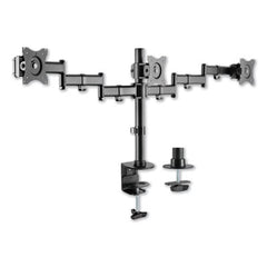 Alera® AdaptivErgo® Pole-Mounted Monitor Arm, 360 deg Rotation, +45/-45 deg Tilt, 45 deg Pan, Black, Supports 17.6 lb