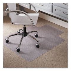 ES Robbins® EverLife® Light Use Chair Mat for Flat Pile Carpet, 45 x 53, Clear