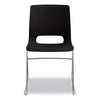 HON® Motivate® High-Density Stacking Chair, Supports Up to 300 lb, Onyx Seat, Black Back, Chrome Base, 4/Carton Chairs/Stools-Folding & Nesting Chairs - Office Ready