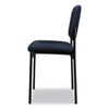 HON® VL606 Stacking Guest Chair without Arms, Fabric Upholstery, 21.25" x 21" x 32.75", Navy Seat, Navy Back, Black Base Guest & Reception Chairs - Office Ready