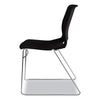 HON® Motivate® High-Density Stacking Chair, Supports Up to 300 lb, Onyx Seat, Black Back, Chrome Base, 4/Carton Chairs/Stools-Folding & Nesting Chairs - Office Ready