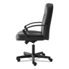 HON® HVL601 Series Executive High-Back Leather Chair, Supports Up to 250 lb, 17.44" to 20.94" Seat Height, Black Chairs/Stools-Office Chairs - Office Ready