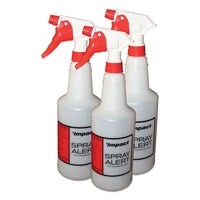 Impact® Spray Alert System, 24 oz, Natural with Red/White Sprayer, 3/Pack, 32 Packs/Carton Empty Bottles-Trigger Spray - Office Ready