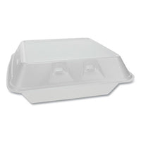 Pactiv Evergreen SmartLock® Vented Foam Hinged Lid Containers, 3-Compartment, 9 x 9.25 x 3.25, White, 150/Carton Food Containers-Takeout Clamshell, Foam - Office Ready