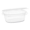 Pactiv Evergreen EarthChoice® PET Hinged Lid Deli Containers, 8 oz, 4.92 x 5.87 x 1.32, Clear, 200/Carton Food Containers-Takeout Clamshell, Plastic - Office Ready