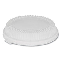 Pactiv Evergreen OPS ClearView™ Dome-Style Lid with Tabs for Meadoware Plates, Fluted, 8.88 x 8.88 x 0.75, Clear, 504/Carton Food Containers-Takeout Lid, Plastic - Office Ready