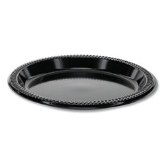 Pactiv Evergreen Prairieware® OPS Dinnerware, Plate, 8.88" dia, Black, 400/Carton