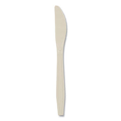 Pactiv Evergreen EarthChoice® PSM Cutlery, Heavyweight, Knife, 7.5", Tan, 1,000/Carton
