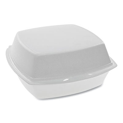 9.25 x 9.25 x 3 Foam Hinged Food Carryout Container - 1 Compartment
