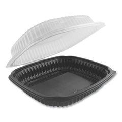 Anchor Packaging Culinary Lites® Microwavable Container, 47.5 oz, 10.56 x 9.98 x 3.18, Clear/Black, 100/Carton