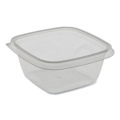 Pactiv Evergreen EarthChoice® Recycled PET Square Base Salad Containers, 16 oz, 5 x 5 x 1.75, Clear, 504/Carton