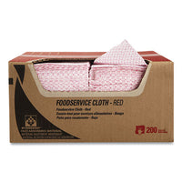 WypAll® Foodservice Cloths, 12.5 x 23.5, Red, 200/Carton  - Office Ready