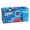 Ziploc® Zipper Freezer Bags, 1 qt, 2.7 mil, 6.97" x 7.7", Clear, 9/Carton Bags-Zipper & Slider Freezer Bags - Office Ready