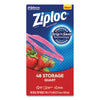 Ziploc® Double Zipper Storage Bags, 1 qt, 1.75 mil, 9.63" x 8.5", Clear, 9/Carton Bags-Zipper & Slider Food Storage Bags - Office Ready