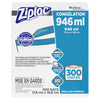 Ziploc® Zipper Freezer Bags, 1 qt, 2.7 mil, 7" x 7.75", Clear, 300/Carton Bags-Zipper & Slider Food Storage Bags - Office Ready