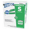 Ziploc® Resealable Sandwich Bags, 1.2 mil, 6.5" x 6", Clear, 500/Box Bags-Zipper & Slider Food Storage Bags - Office Ready