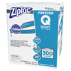 Ziploc® Zipper Freezer Bags, 1 qt, 2.7 mil, 7" x 7.75", Clear, 300/Carton Bags-Zipper & Slider Food Storage Bags - Office Ready
