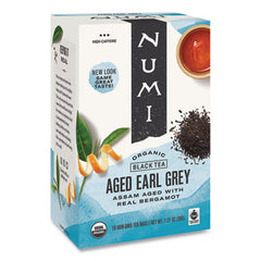Numi® Organic Tea, 1.27 oz, Aged Earl Grey, 18/Box