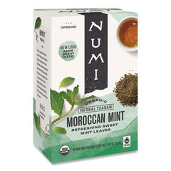 Numi® Organic Tea, 1.4 oz, Moroccan Mint, 18/Box