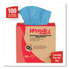 WypAll® Oil, Grease & Ink Cloths, Grease and Ink Cloths, POP-UP Box, 8 4/5 x 16 4/5, Blue, 100/Box, 5/Carton Towels & Wipes-Shop Towels and Rags - Office Ready