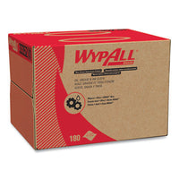 WypAll® Oil, Grease & Ink Cloths, Grease and Ink Cloths, BRAG Box, 12.1 x 16.8, Blue, 180/Box Towels & Wipes-Shop Towels and Rags - Office Ready