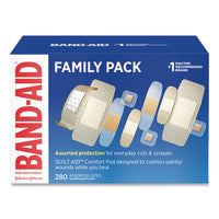 BAND-AID® Sheer/Wet Flex Adhesive Bandages, Assorted Sizes, 280