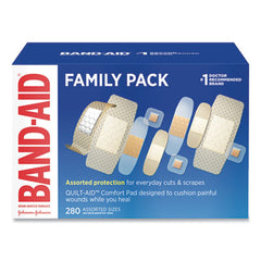 BAND-AID® Sheer/Wet Flex Adhesive Bandages, Assorted Sizes, 280/Box