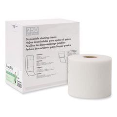 Boardwalk® TrapEze® Disposable Dusting Sheets, 8" x 125 ft, White, 250 Sheets/Roll,