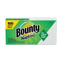 Bounty® Quilted Napkins®, 1-Ply, 12.1 x 12, White, 100/Pack, 20 Packs per Carton